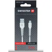 Swissten Basic Fast Charge 3A Micro Usb Datu un Uzlādes Kabelis 1M Balts 71505521
