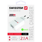 Swissten Premium Tīkla Lādētājs Usb 2.1А / 10.5W Sw-21A105W-Wh