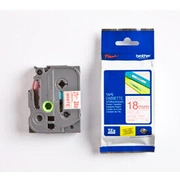 Tze-242 uzlīmju lente sarkans uz balta 18Mm Tze242