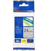 Tze-M951 uzlīmju lente metāla - melns uz matētu sudrabu, 24Mm Tzem951