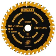 Zāģripa 2Nd Fix  165X20Mm 40T Dt10640-Qz Dewalt