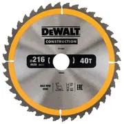 Zāģripa Construction 216X30Mm 40T Dt1953-Qz Dewalt
