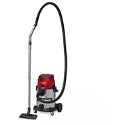 Bezvadu mitrā/sausā putekļu sūcējs, Einhell, 2347170, 25 L nerūsējošā tērauda tvertne, 150 mbar sūkšanas jauda, 2 ātrumi, 2,5 m šļūtene 2347170