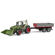Bruder 116 traktors Fendt Vario 211 ar frontālo iekrāvēju un piekabi, 02182