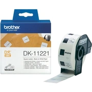 Dk-11221 Kvadrātveida uzlīmes, 23 x 23Mm, 1000Gab/Rullī, Brother Dk11221