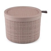 Groziņš ar vāciņu Jute apaļš 2L Oslash17X13Cm rozā 0801903204