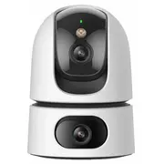 Imou Ranger Dual Ipc-S2Xp-10M0Wed Ip novērošanas kamera 10 Mp 5 Mp5 Wi-Fi/Ethernet divu objektīvu pagriežama 3.6 mm nakts redze divvirzienu audio balta