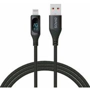 Kabelis Savio Usb-A Male - Lightning with Digital Display 1M Cl-173
