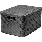 Kaste ar vāku Style L 43,6X32,6X23Cm tumši pelēka  0803619308