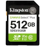 Kingston Canvas Select Plus Gen3 Atmiņas karte 512Gb Sds3/512Gb