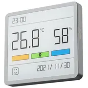Mova digitālais higrometrs termometrs pulkstenis Mthm01 Lcd displejs mitruma un temperatūras mērīšana Cr2032 baterija Balta