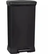 Pedāļspainis Curver 0802162929 50L melns metalizēts Deco Bin