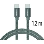Swissten Textile Fast Charge 3A Usb-C / Datu un Uzlādes Kabelis 1.2M 71527202