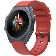 Viedpulkstenis ar 1.3 Ips skārienekrānu Ip68 ūdensizturību sirdsdarbības un asinsspiediena monitoru 25 sporta režīmiem Otto Sw-86 Sarkans Cns-Sw86Rr Canyon