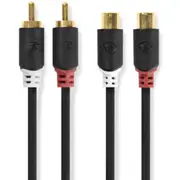 Kabelis Nedis 2X Rca - F 2M Cabw24205At20