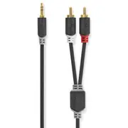 Kabelis Nedis Aux 3.5Mm - 2X Rca 1M Cabw22200At10
