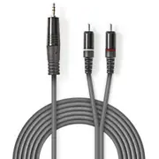 Kabelis Nedis Aux 3.5Mm - 2X Rca 3M Coth22200Gy30