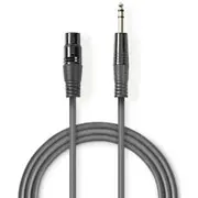 Kabelis Nedis Xlr F - 6.35Mm M 1.5M Coth15110Gy15