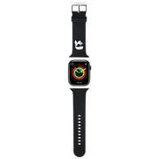 Karl Lagerfeld Head Nft Pulksteņa siksniņa priekš Apple Watch 42/44/45/46/49 / melnas Klawlslknk