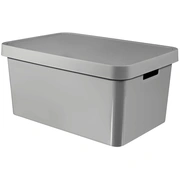 Kaste ar vāku Infinity Recycled 45L 56X39X27Cm pelēka 0801721099