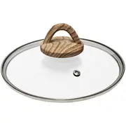 Ketler Vāks stikla Amber 20Cm, ar koka imitācijas rokturi 4750959120736