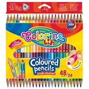 Krāsainie zīmuļi Colorino Kids 24 gab., 48 krāsas, trīsstūraini 200-08915