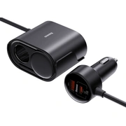 Lādētājs Baseus 1For2 Car 30W Black C00455300121-00