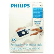 Philips S-Bag Fc8021/03 Putekļu Sūcēju Maisiņi 4Gab