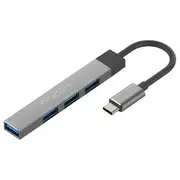 Promate Litehub-4 Usb-C Hub 3Xusb2.0  Usb3.0 Litehub4Gr