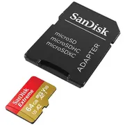 Sandisk Extreme Microsdxc Atmiņas Karte 64Gb Sdsqxah-064G-Gn6Aa