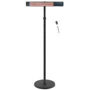 Tunabone Tb2580St-01 elektriskais stāvošais infrasarkanais terases sildītājs balkonam un terasei 2500W carbon tube melns