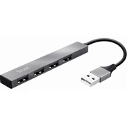 Usb Centrmezgls Trust Halyx Aluminium 4-Port Mini Hub Silver 23786