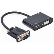 Adapteris Gembird Vga Male - Hdmi Female 0.15M Black A-Vga-Hdmi-02