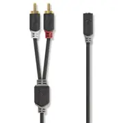 Adapteris Nedis 3.5Mm F - 2X Rca M 0.2M Cabw22255At02