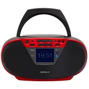 Aiwa boombox sistēma ar bluetooth un Tft-Lcd displeju, sarkans Bbtu-500Dab/Rd