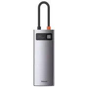 Baseus Cahub-Cw0G Metal Gleam Series 6In1 Hubs Multifunkcionāls Type-C uz Pd 100W / Hdmi 4K-30 Hz 3X Usb 3.2 Rj45