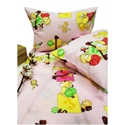 Bērnu gultas veļas komplekts Funny Bear Math Pink
