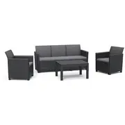 Dārza mēbeļu komplekts Claire 5 Seater Set ar galdiņu Orlando pelēks 29211543939