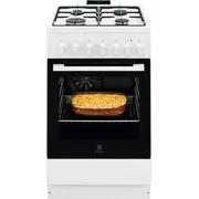 Electrolux gāzes plīts ar elektrisko cepeškrāsni, 50Cm, balta Lkk520032W