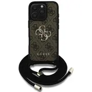 Guess Guhcp16Lp4Gmgcrw Pu 4G Metal Logo Crossbody Strap Case Maciņš priekš Apple iPhone 16 Pro