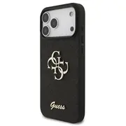 Guess Pu Fixed Glitter 4G Metal Logo Case Aizsargapvalks priekš Appe iPhone 17 Pro Max Guhcp17Xhg4Sgk