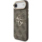 Guess Pu Leather 4G Metal Logo Gold Frame Case Aizsargapvalks priekš iPhone Air / brūns Guhcp17M4Gmgcbr