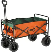 Saliekami dārza transporta rati kravu pārvadāšanai 100Kg 4 riteņi ar bremzi 91X56X100Cm 90181 Flo