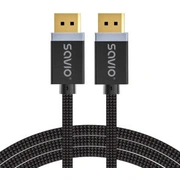 Kabelis Savio Displayport Male - 3M Black Cl-176