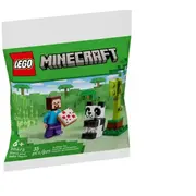 Lego Minecraft 30672 Steve and Baby Panda Konstruktora komplekts