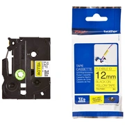 Lenta Brother Tze-Fx631 12 mm x 8 m, melni burti uz dzeltena fona, Flexible 300-04462