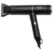 Matu fēns ar 1400 W jaudu 2 temperatūras režīmiem un jonu funkciju melns Ad2278 Adler Ad 2278
