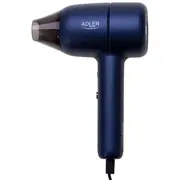Matu fēns ar 1800 W jaudu 2 temperatūras režīmiem un jonu funkciju zils Ad2279B Adler Ad 2279B