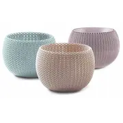 Puķu podu komplekts Cozies Trio violets/bēšs/gaiši zils 29202587610