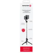 Swissten Bluetooth Selfie Stick Alumīnija Statīvs Telefoniem un Kamerām Ar Distances Pulti 32000400